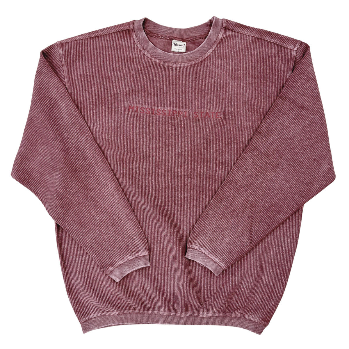 Mississippi State Embroidered Corded Pullover – Maroon Co