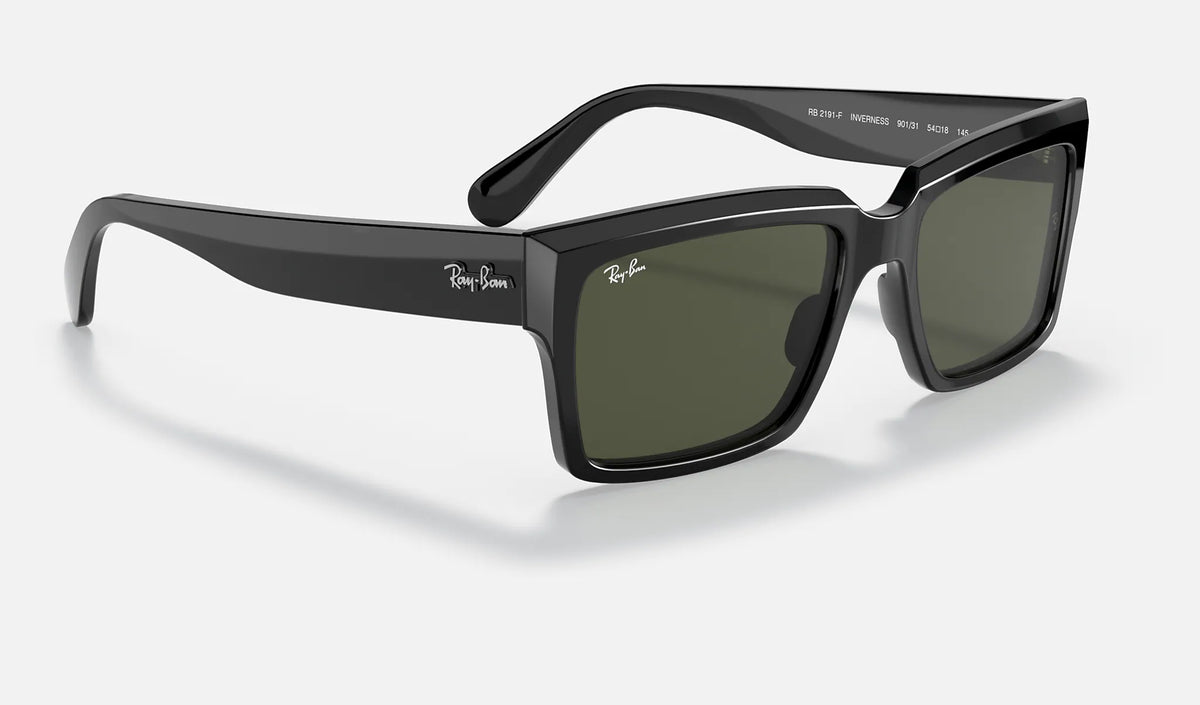 Inverness Low Bridge Fit - Black w/ Green Classic G-15 Lenses