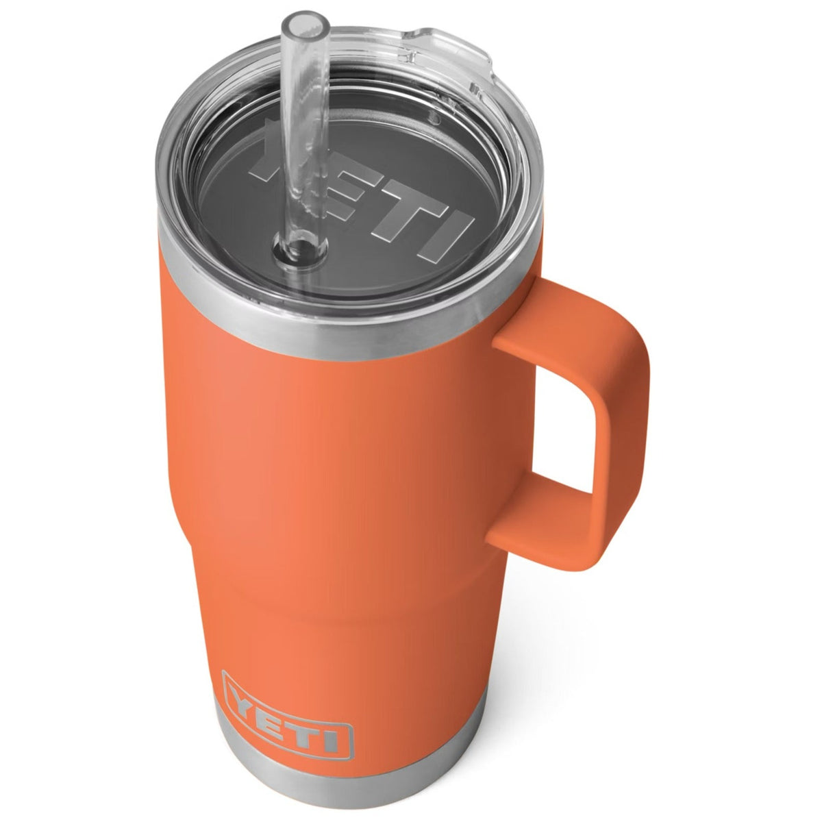 Desert Clay Orange YETI Rambler 20 oz Travel Mug with Magslider Lid & Handle