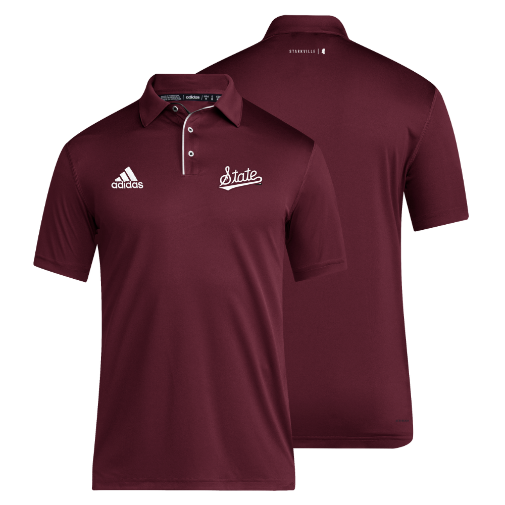 State Script Coaches Polo – Maroon & Co