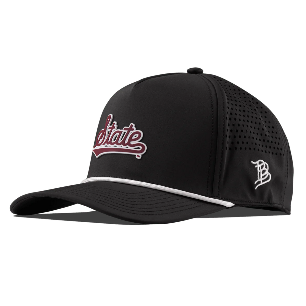State Script Curved 5 Panel Rope Hat – Maroon & Co