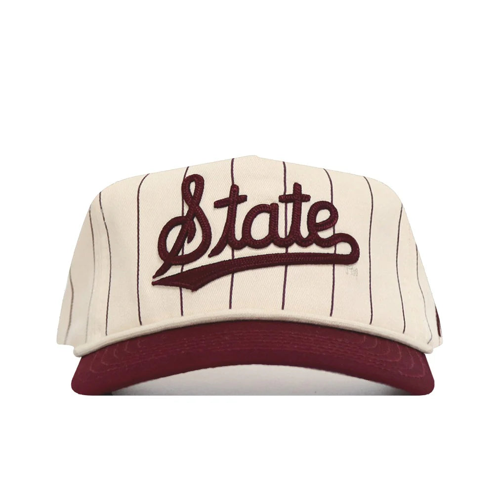 State Script Pinstripe Hat – Maroon & Co