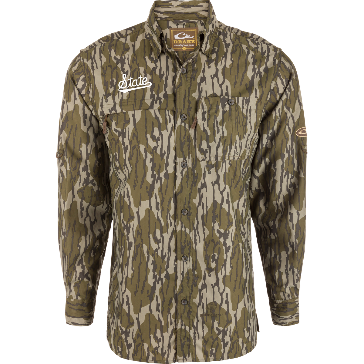 State Script Bottomland Drake 8 Shot LS Shirt – Maroon & Co
