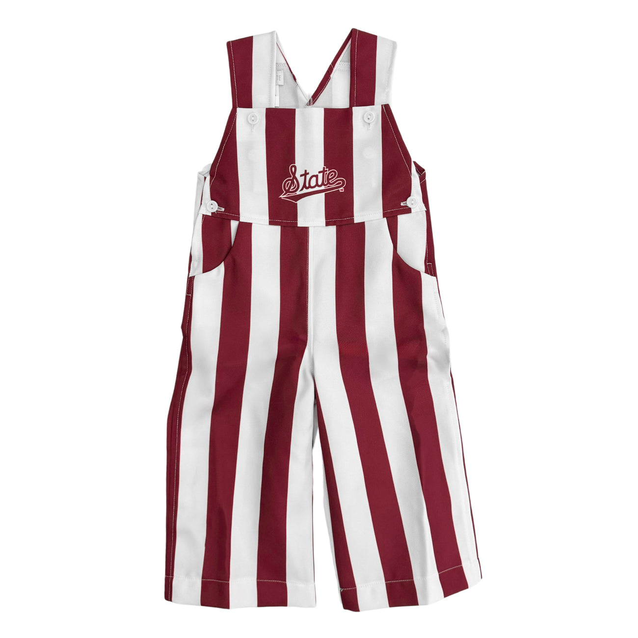 State Script Striped Game Day Overalls