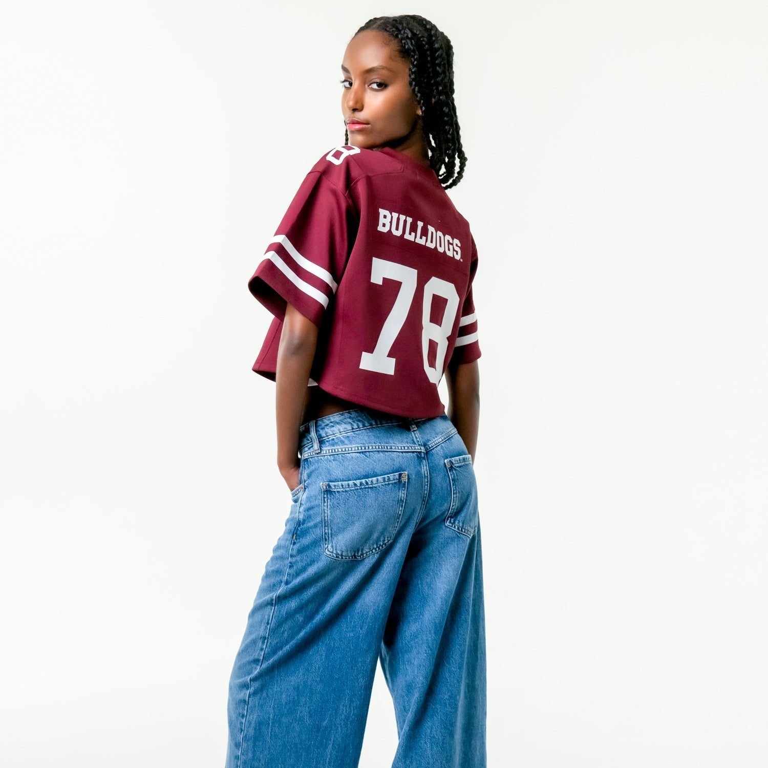 Mississippi State Zip-Up Crop Jersey – Maroon & Co